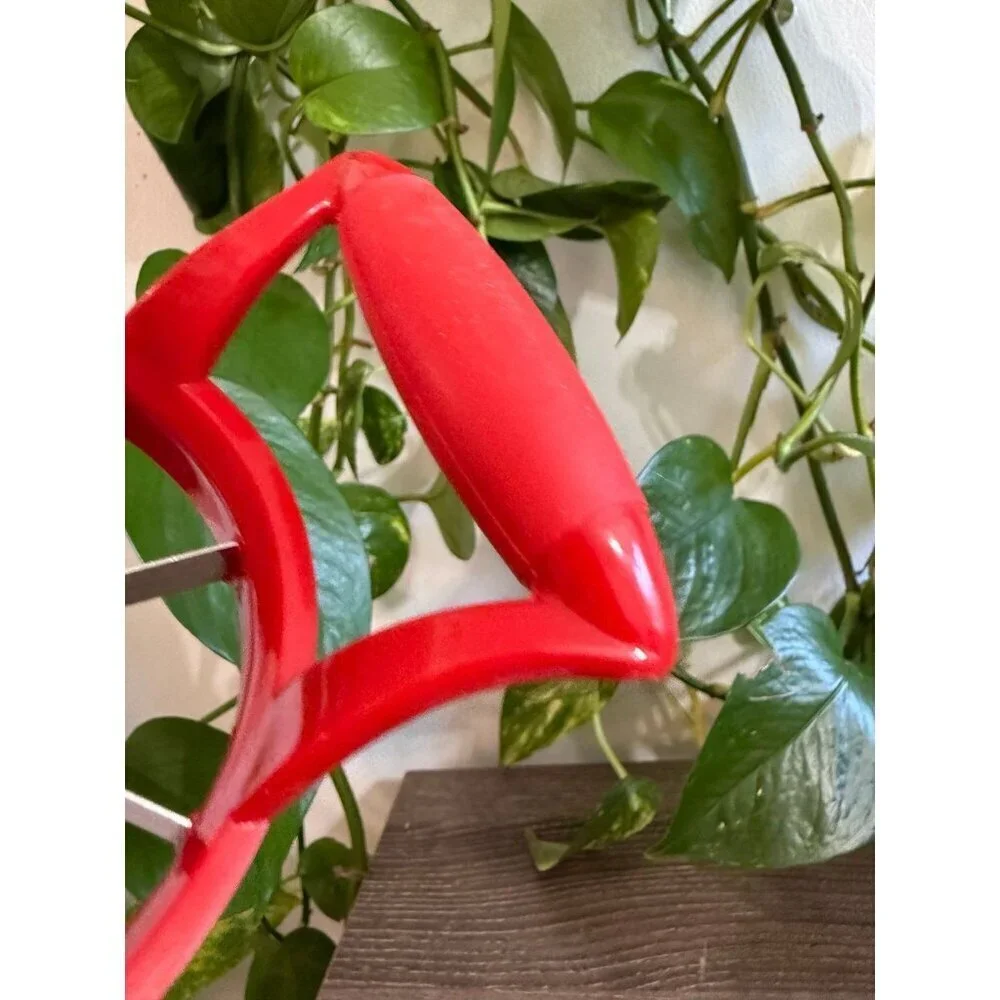Red apple cutter kitchen accessory